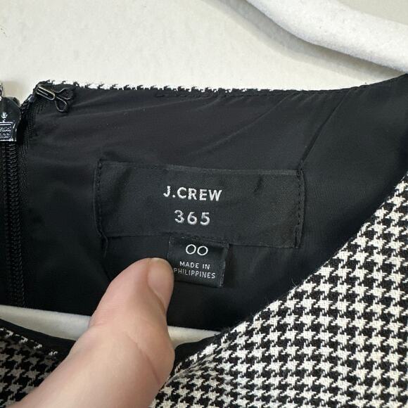 J CREW 365 Sheath Dress Mini Houndstooth Size 00 Office Workwear Professional - Picture 4 of 7
